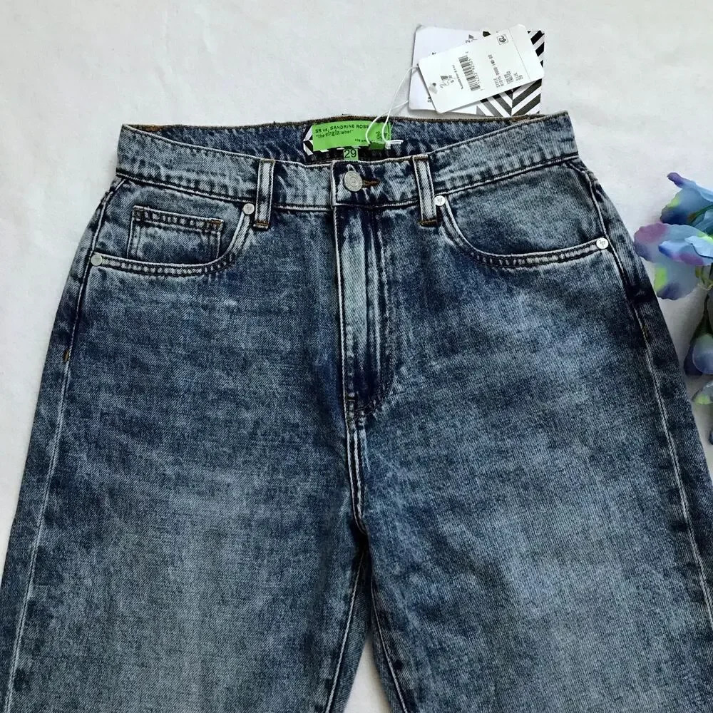 Free People Sandrine Rose NWT Medium Wash Distressed Jeans 29 - Picture 3 of 10